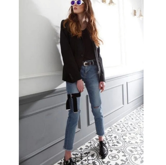 Vintage Washed Denim Distressed Jeans - Picture 4 of 9